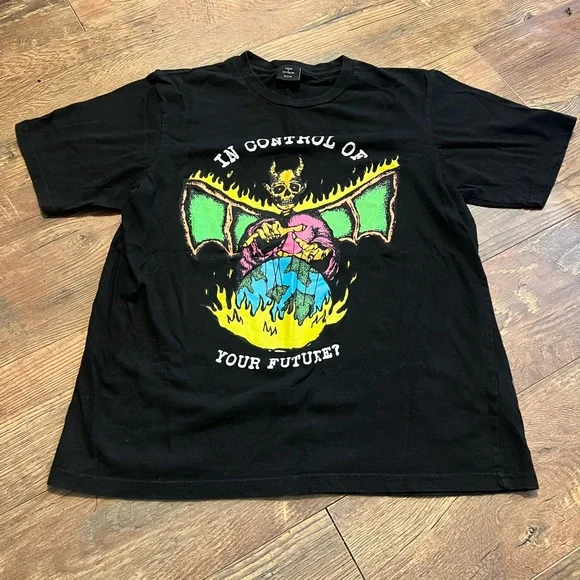 Cotton On Black Graphic Kids Tee - Picture 1 of 3